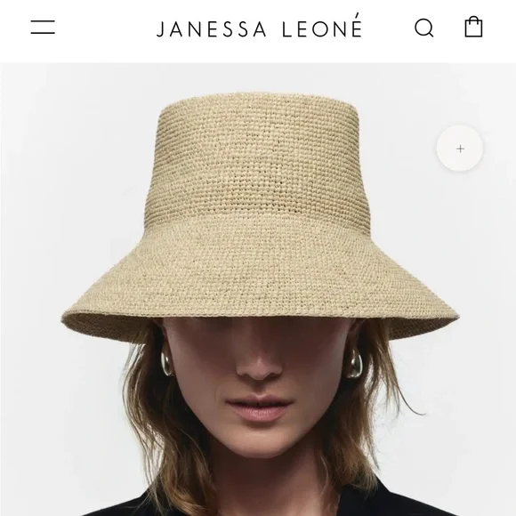 NWT Felix Natural Janessa Leone Tan Woven Raffia Hat - Picture 3 of 7